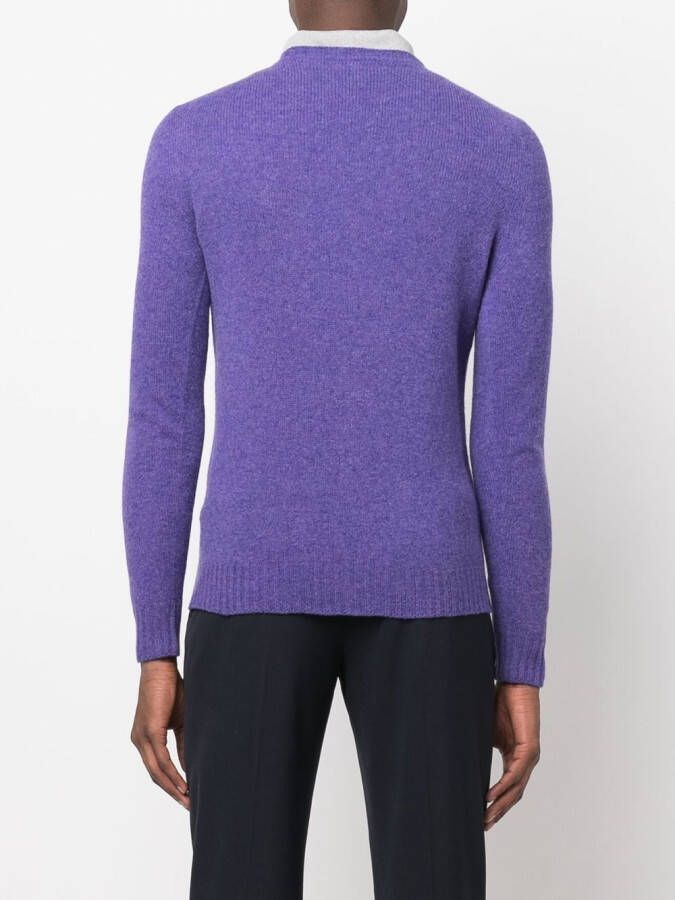 Jacob Cohën Sweater met polokraag Paars