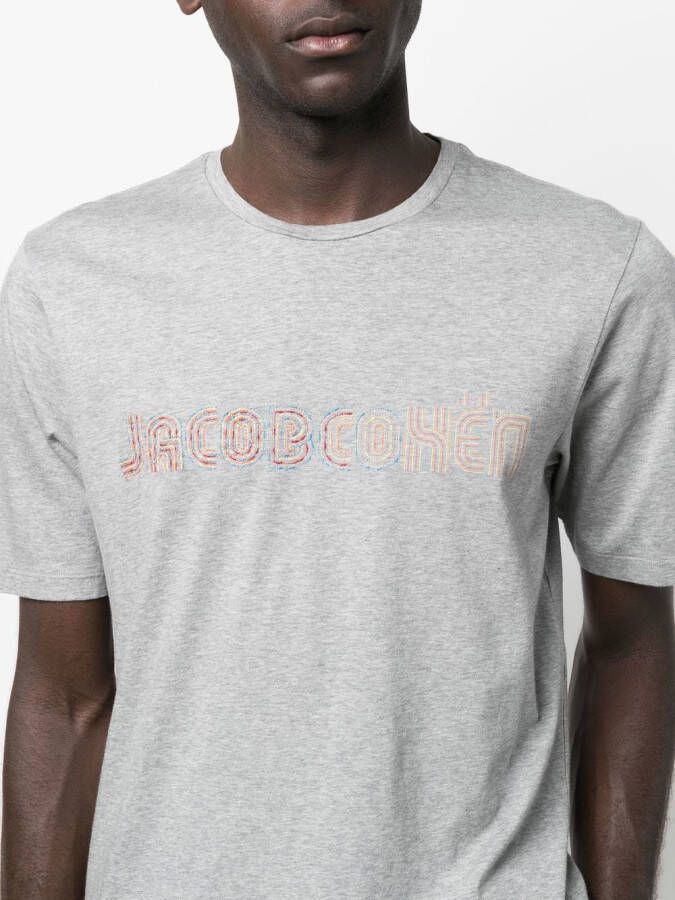 Jacob Cohën T-shirt met logoprint Grijs