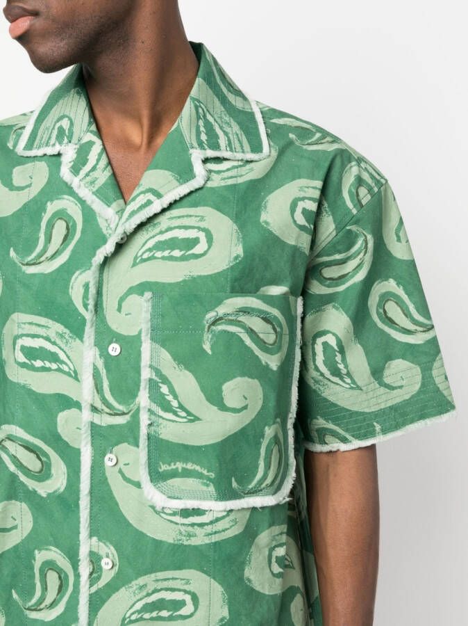Jacquemus Overhemd met paisley-print Groen