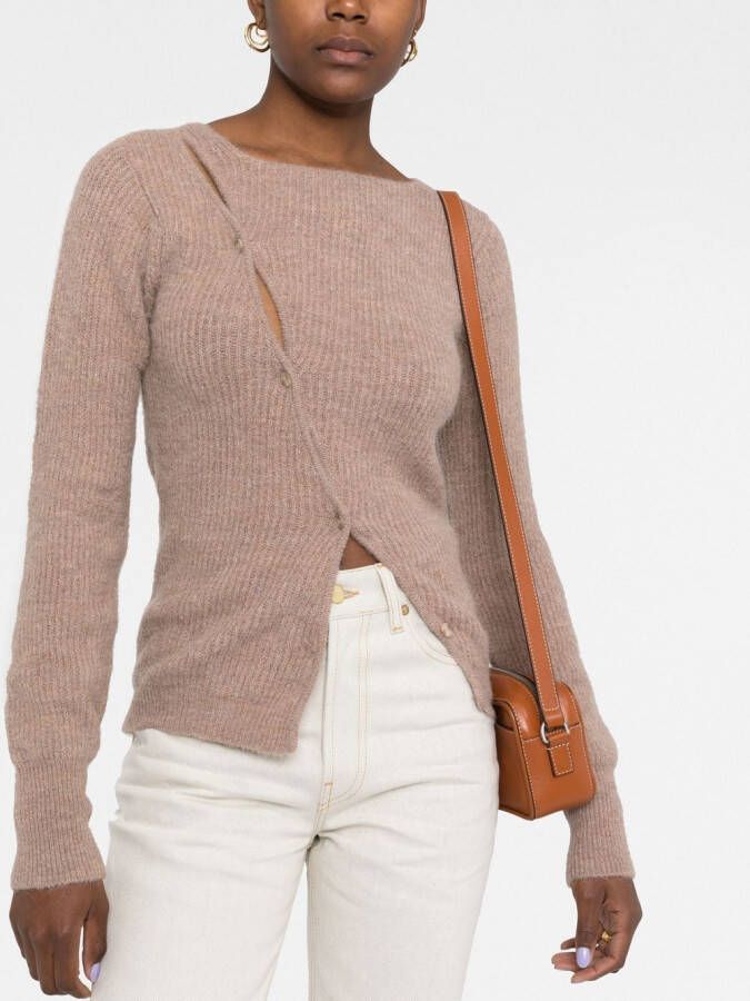Jacquemus Asymmetrisch vest Bruin