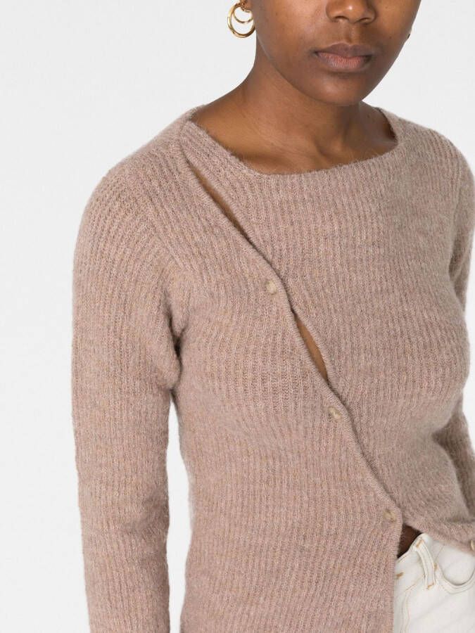 Jacquemus Asymmetrisch vest Bruin