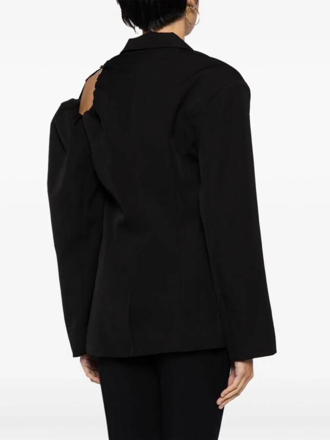 Jacquemus Asymmetrische blazer Zwart