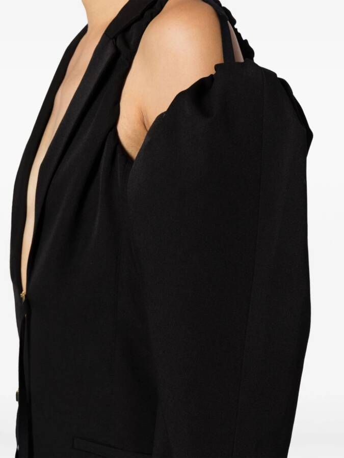 Jacquemus Asymmetrische blazer Zwart