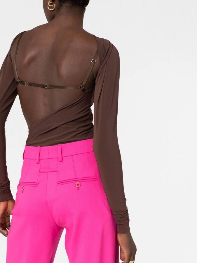Jacquemus Asymmetrische body Bruin
