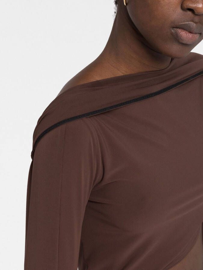 Jacquemus Asymmetrische body Bruin