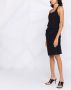 Jacquemus Asymmetrische halterjurk Zwart - Thumbnail 4