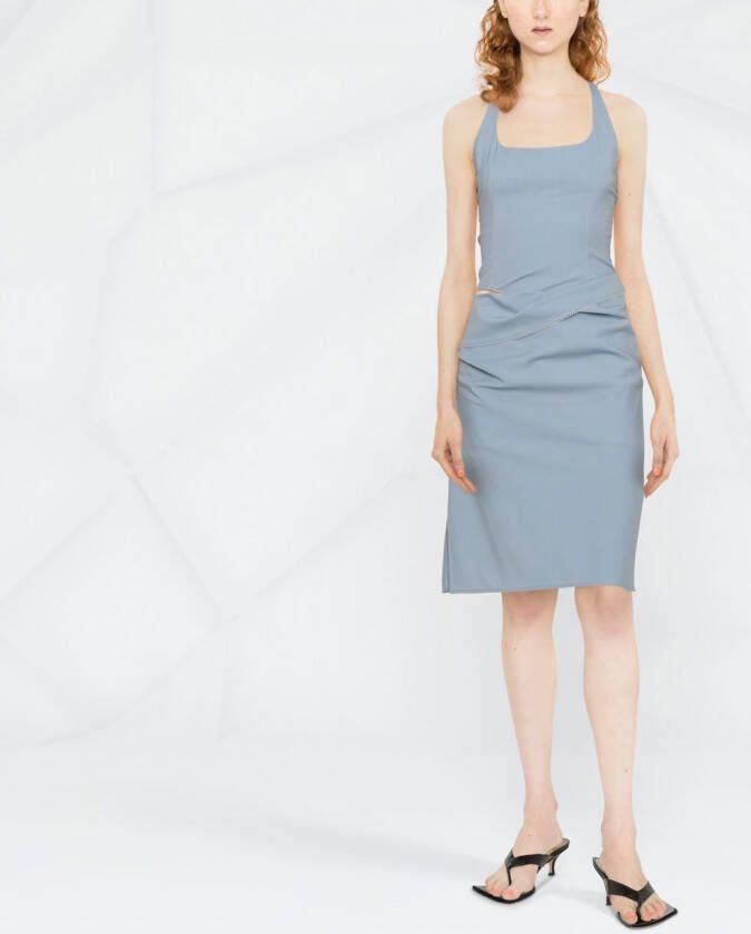 Jacquemus Asymmetrische jurk Blauw