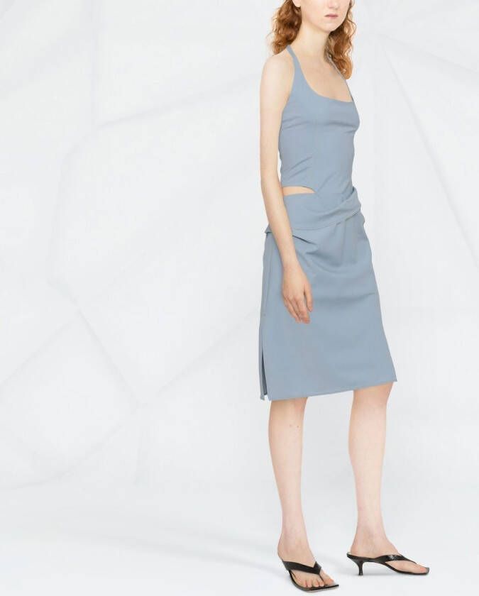 Jacquemus Asymmetrische jurk Blauw