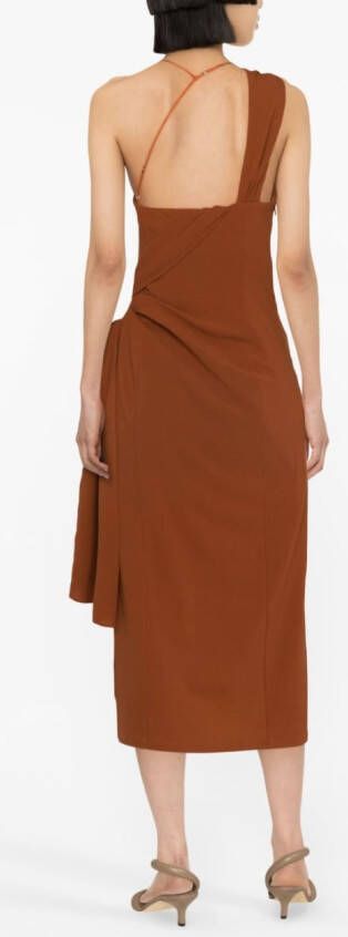 Jacquemus Asymmetrische jurk Bruin