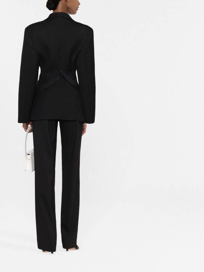 Jacquemus Blazer met enkele rij knopen Zwart