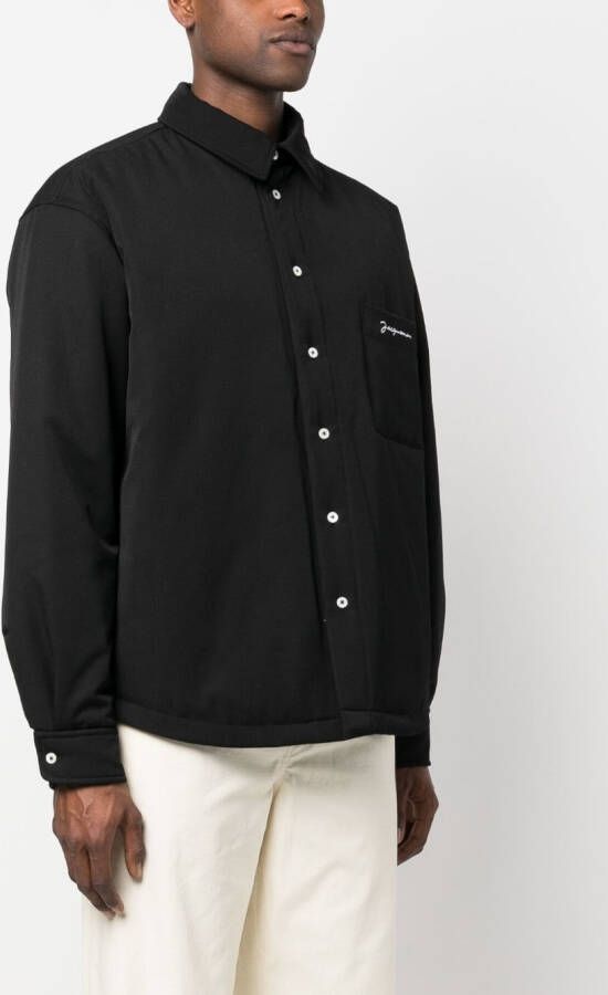 Jacquemus Gewatteerd shirtjack Zwart