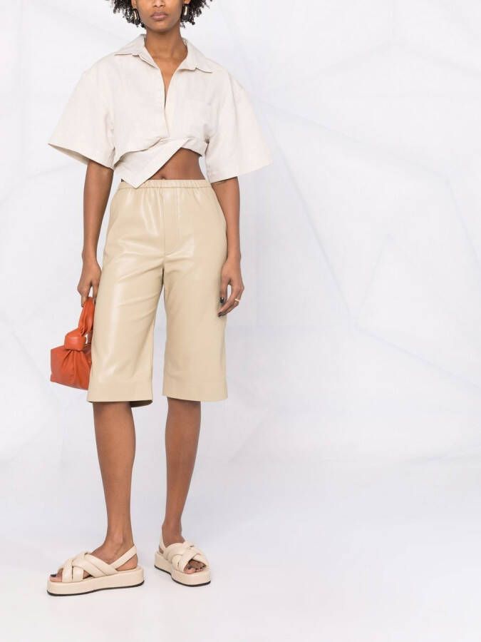 Jacquemus Cropped blouse Beige
