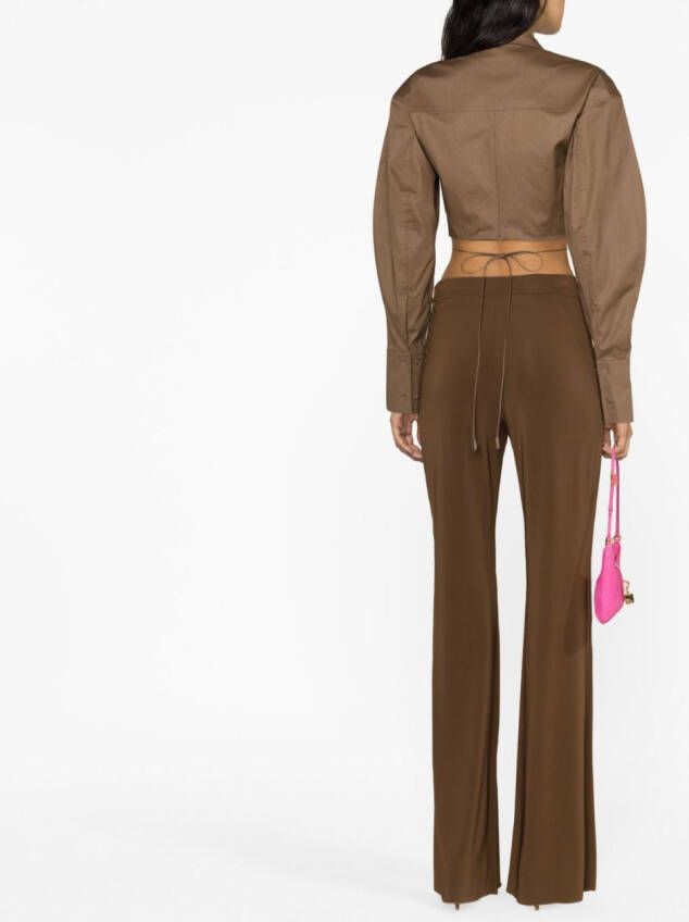 Jacquemus Cropped blouse Bruin
