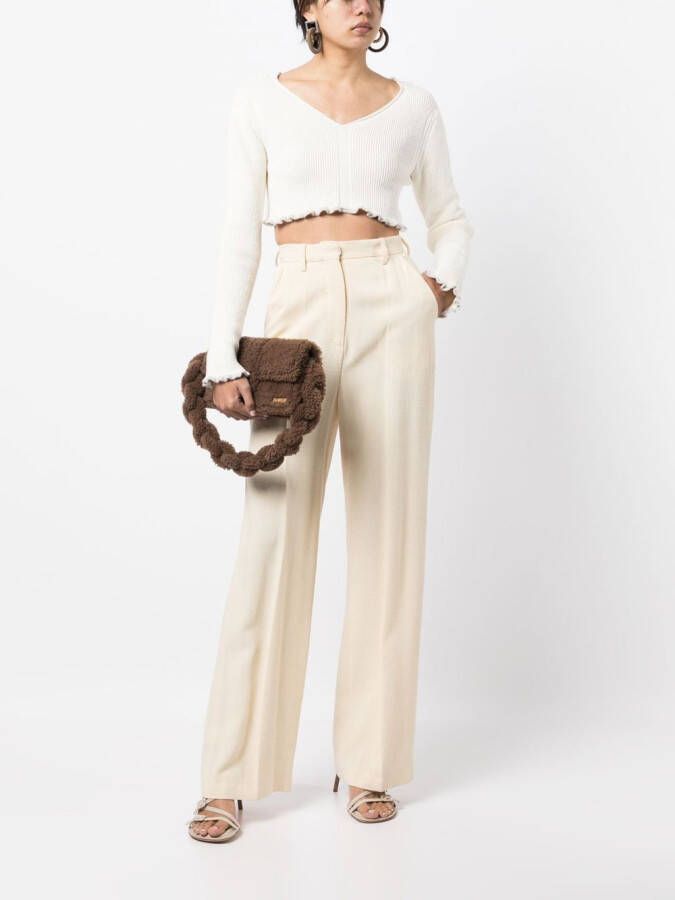 Jacquemus Cropped trui Wit