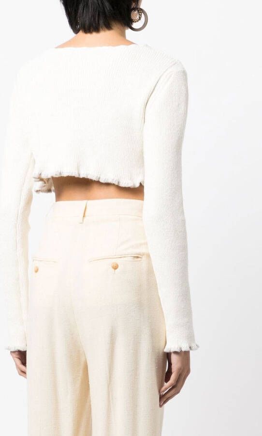 Jacquemus Cropped trui Wit