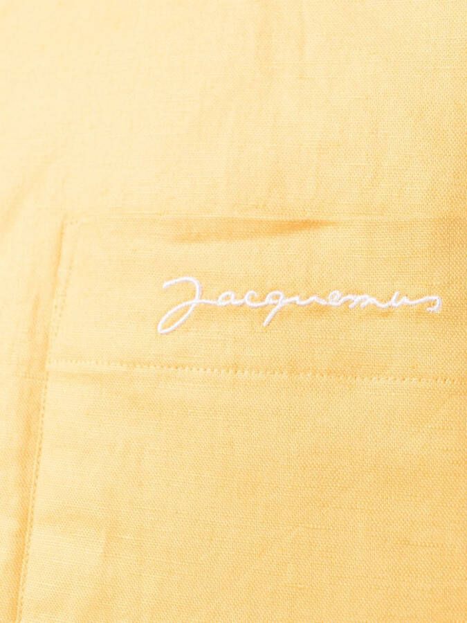 Jacquemus Jack met geborduurd logo Geel