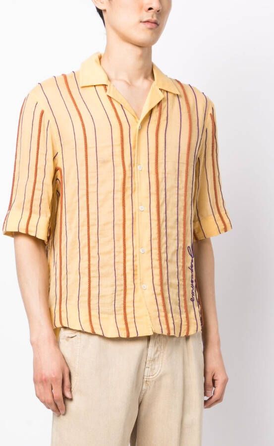 Jacquemus Overhemd met geborduurd logo Geel