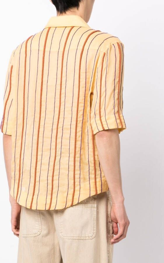 Jacquemus Overhemd met geborduurd logo Geel