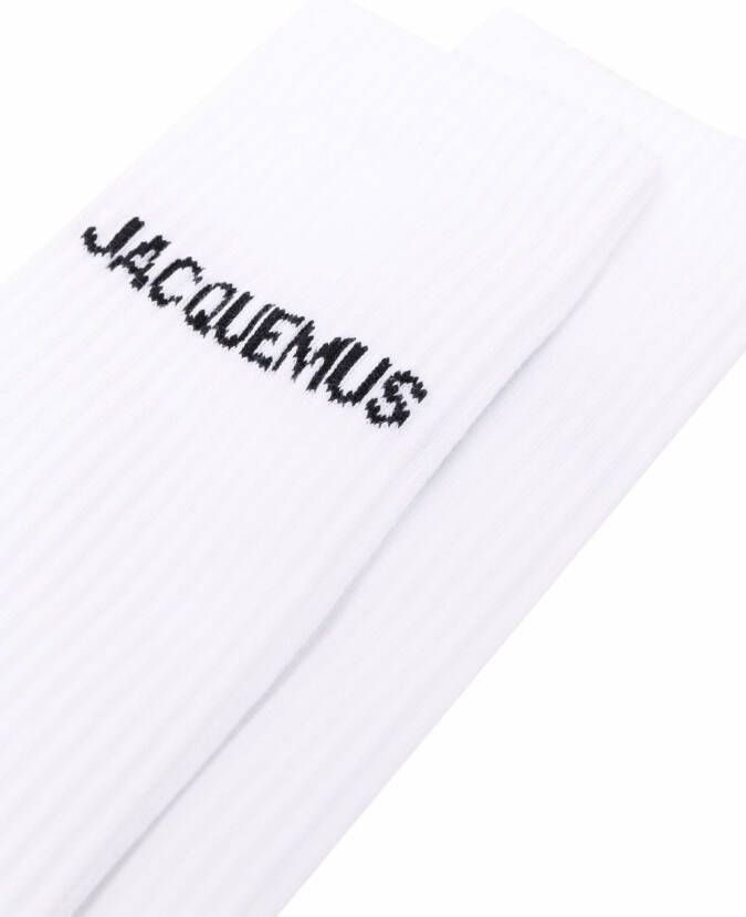 Jacquemus Les Chaussettes sokken met logo intarsia Wit