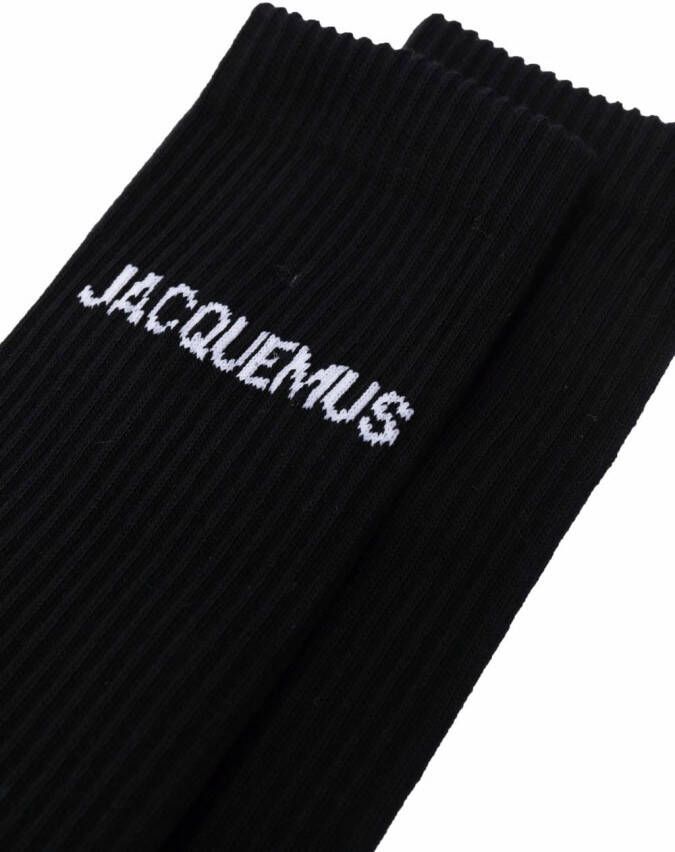 Jacquemus Les Chaussettes sokken met logo intarsia Zwart