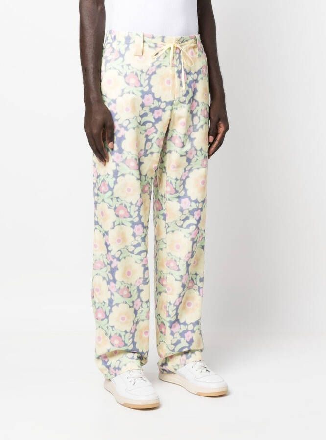 Jacquemus Jeans met bloemenprint Geel