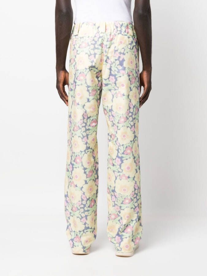 Jacquemus Jeans met bloemenprint Geel