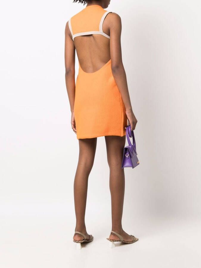 Jacquemus Gebreide mini-jurk Oranje