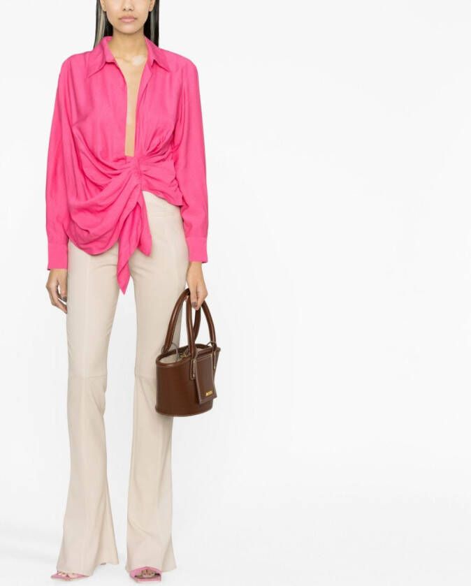 Jacquemus Gedrapeerde blouse Roze