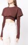 Jacquemus Le Double T-shirt gelaagde top Bruin - Thumbnail 3