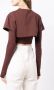 Jacquemus Le Double T-shirt gelaagde top Bruin - Thumbnail 4