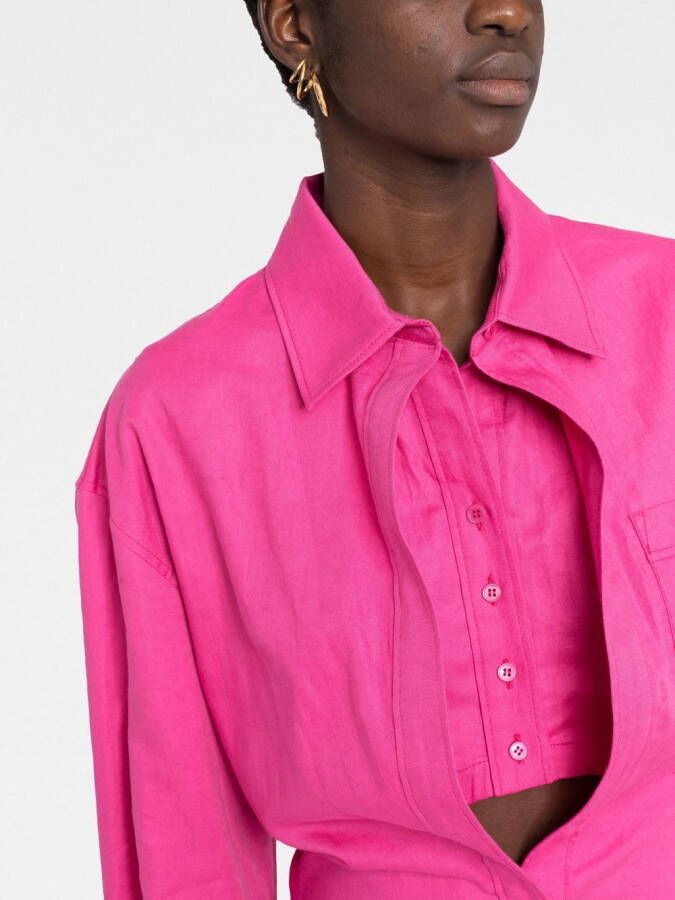Jacquemus Gelaagde blousejurk Roze