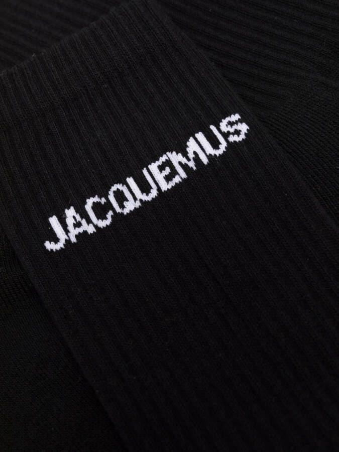 Jacquemus Geribbelde sokken Zwart