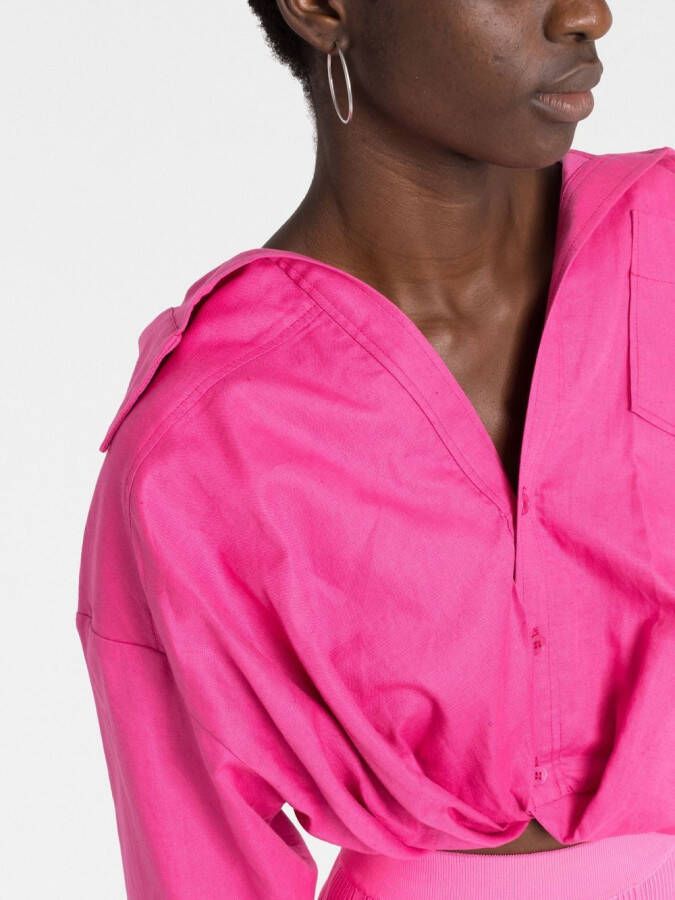 Jacquemus Gesmockte blouse Roze