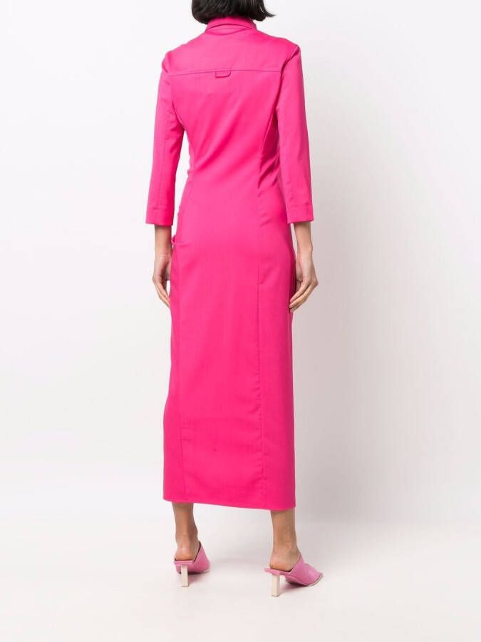 Jacquemus Gesmockte jurk Roze