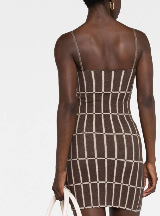 Jacquemus Getailleerde jurk Bruin