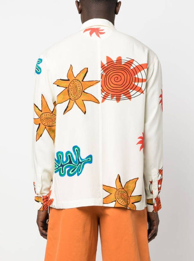Jacquemus Shirt met grafische print Beige