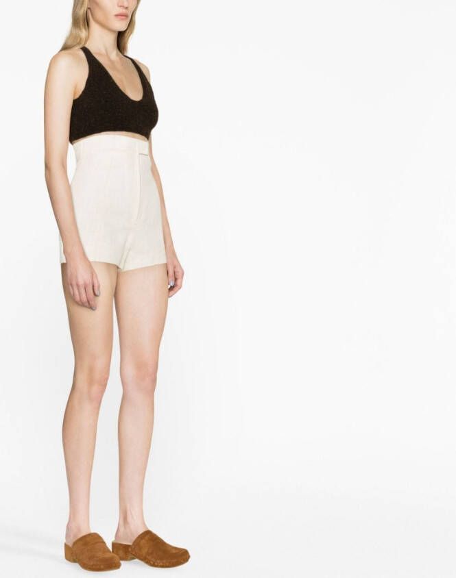 Jacquemus High waist shorts Beige