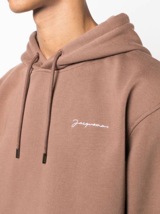 Jacquemus Le Sweatshirt hoodie met logoprint Bruin