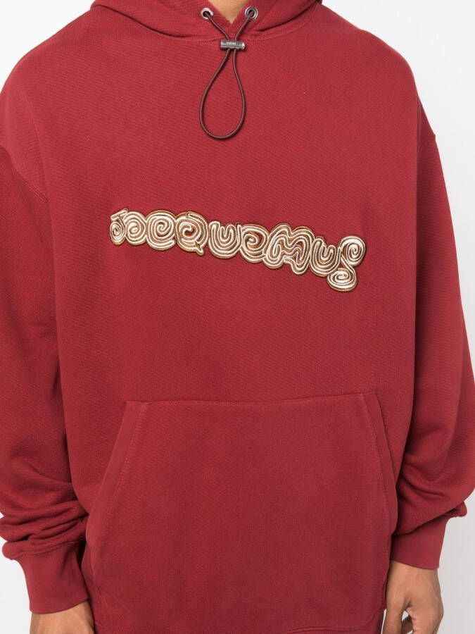 Jacquemus Le Sweatshirt Spirale hoodie Rood