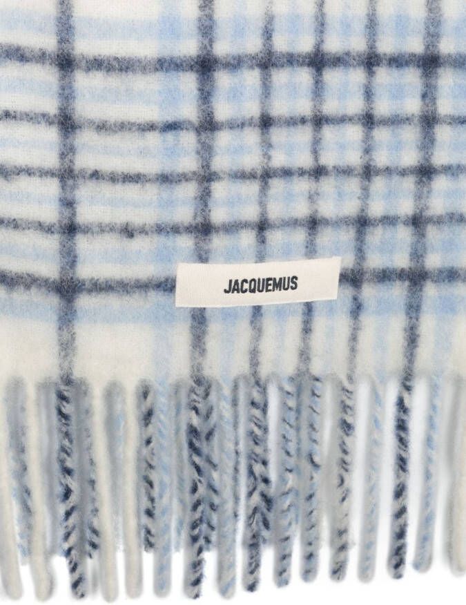 Jacquemus Geruite sjaal Blauw