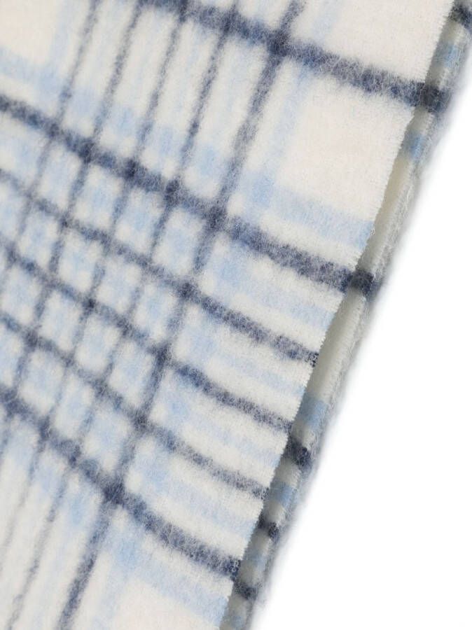 Jacquemus Geruite sjaal Blauw