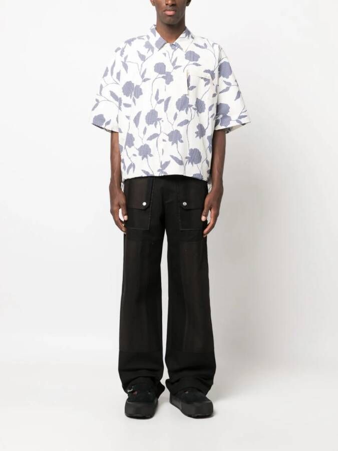 Jacquemus La Chemise Disgreghi overhemd met roosprint Wit