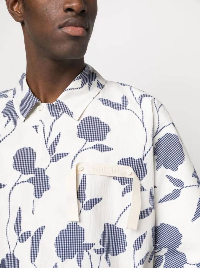 Jacquemus La Chemise Disgreghi overhemd met roosprint Wit