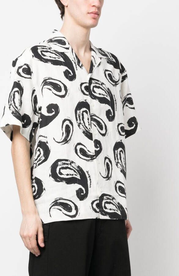 Jacquemus Shirt met paisley-print Wit