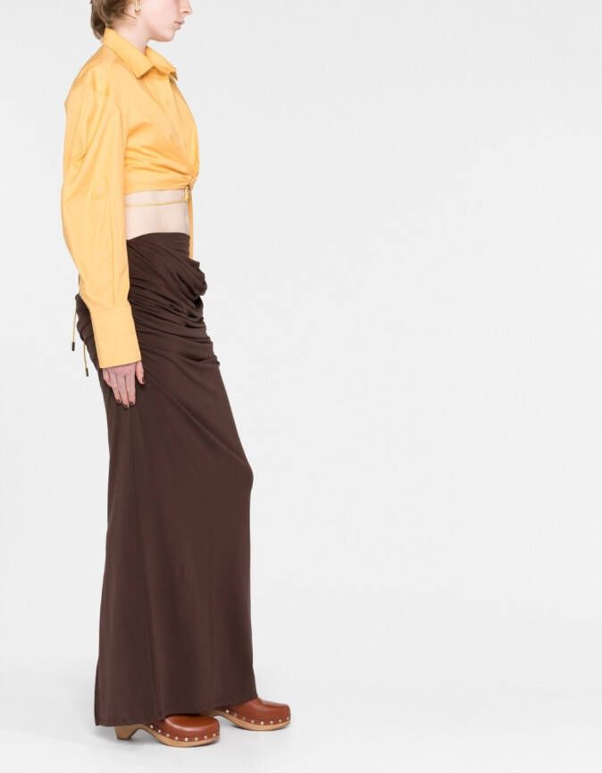Jacquemus Cropped blouse Geel