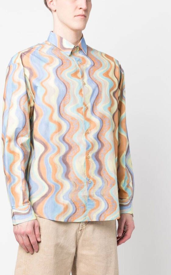 Jacquemus Overhemd met print Beige