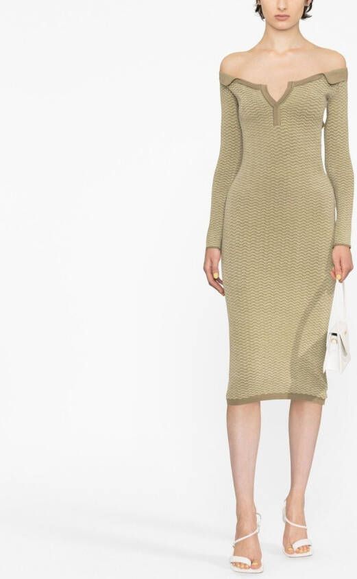 Jacquemus Off-shoulder polojurk Groen