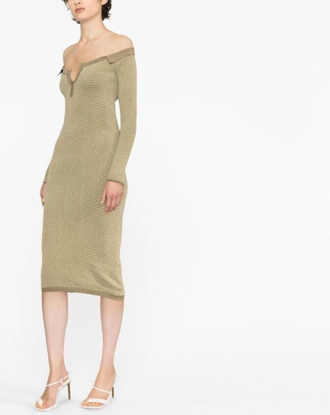 Jacquemus Off-shoulder polojurk Groen