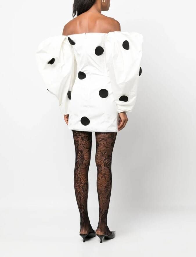 Jacquemus Mini-jurk van katoenmix Wit