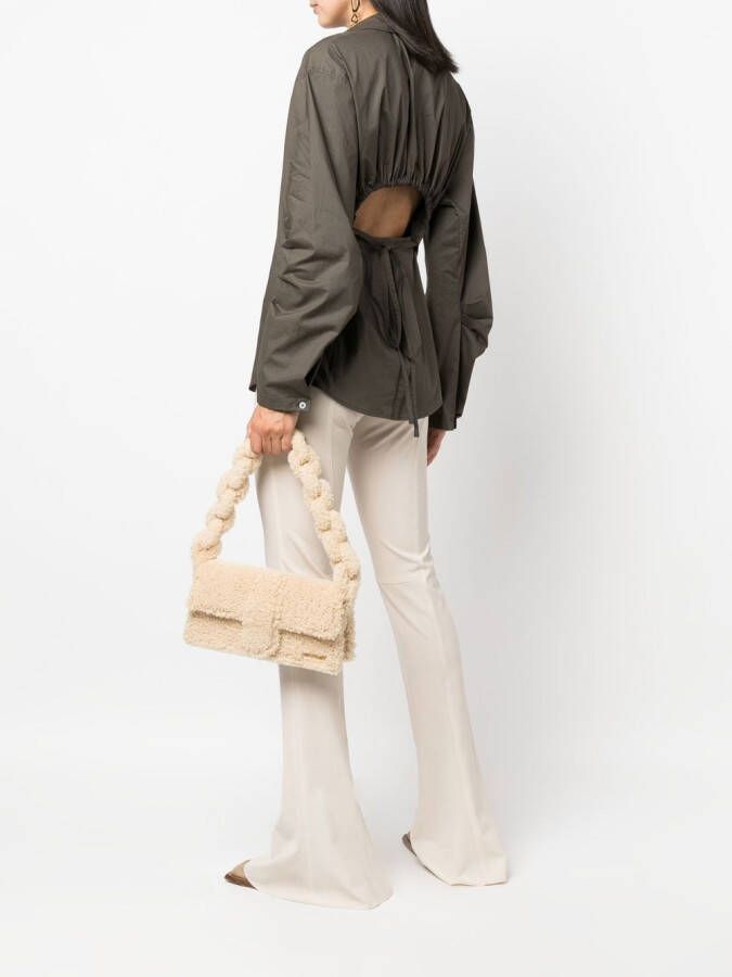 Jacquemus Le Bambidou lammy tas Beige